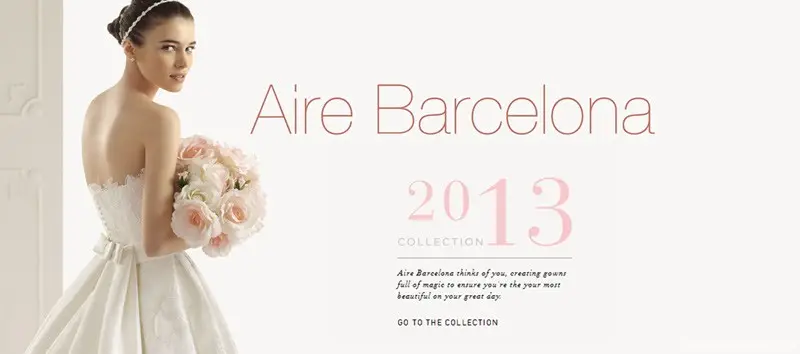 Aire Barcelona 2013 Wedding Dress Collection