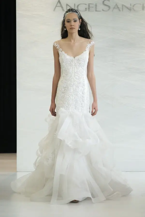 Angel Sanchez SS 2013 Lace Mermaid Bridal Dress