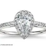 Elegant Blue Nile Pear Shaped Engagement Ring in Platinum