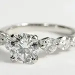 Floating Diamond Engagement Ring