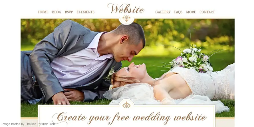 Free wedding website theme