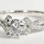 Intertwined Pavé Diamond Engagement Ring