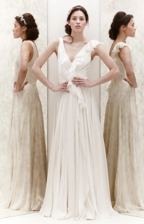 Jenny Packham 2013 Deep V neck Bridal Dress WISTERIA