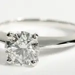 Knife Edge Solitaire Engagement Ring 