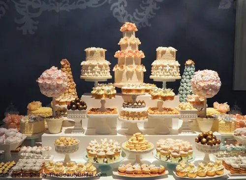 Luxury wedding dessert table