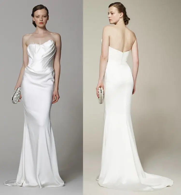 Marchesa Spring 2013 Silk Column Bridal Gown1