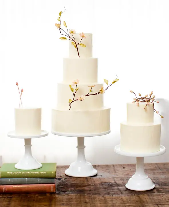 Modern Garden Party Wedding Cake