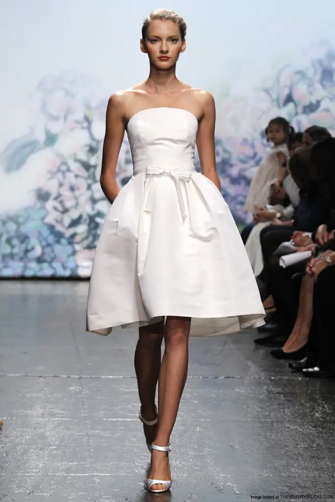 Monique Lhuillier Fall 2012 short wedding dress Lili