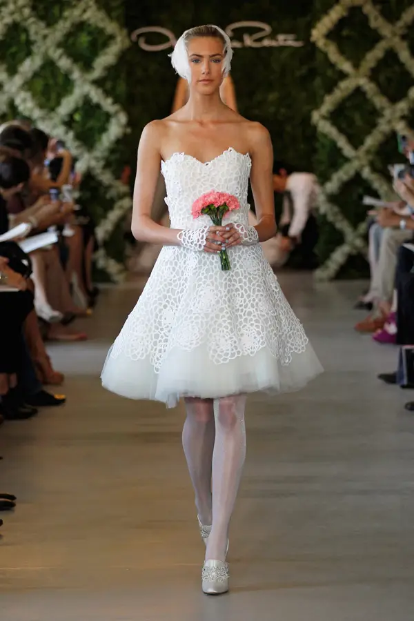 Oscar de la Renta Spring 2013 Short SWEETHEART Bridal Dress