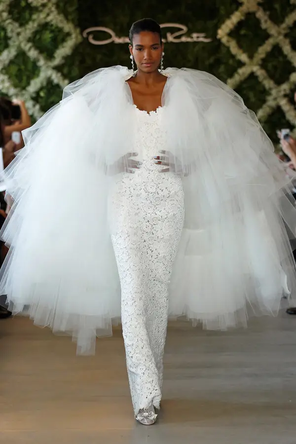 Oscar de la Renta Spring 2013 White floral bridal gown