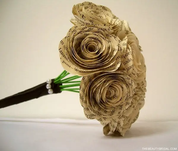 Paper Rose Bridal Bouquet