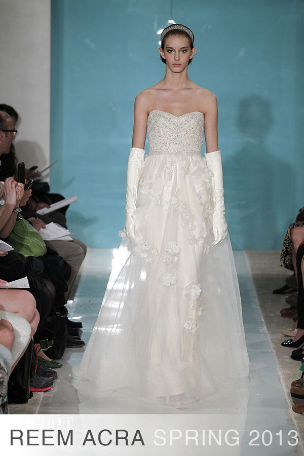 Reem Acra Spring 2013 Bouquet Bridal Gown