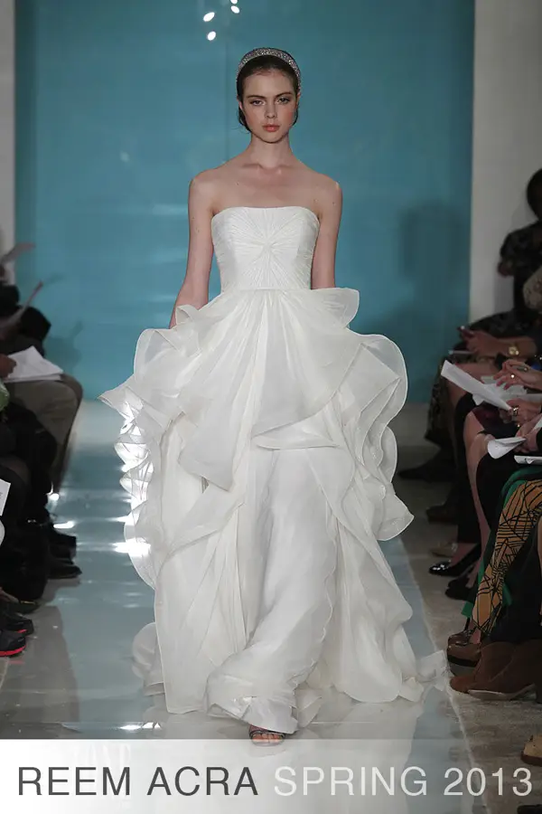 Reem Acra Spring 2013 Layered Wedding Dress