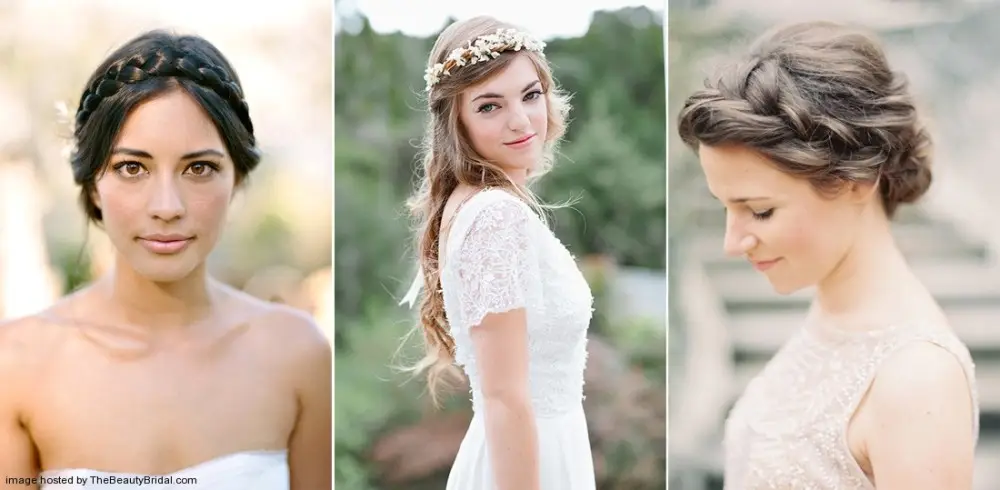 Romantic bridal hairstyles on Pinterest