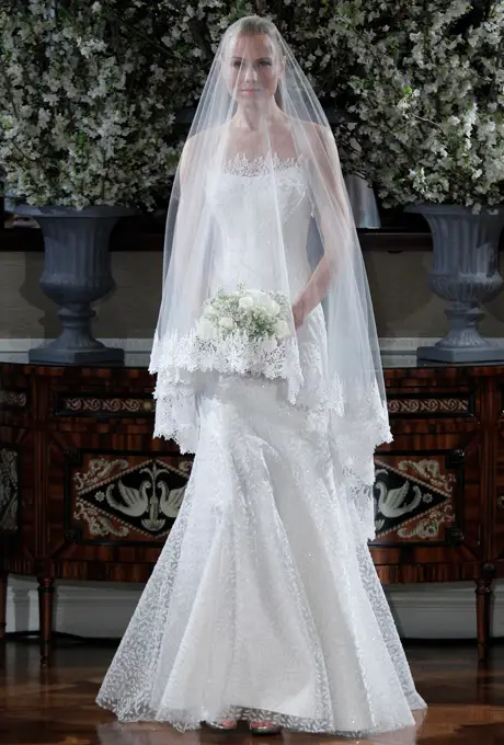 Romona Keveza 2013 Bridal Dress with long veil