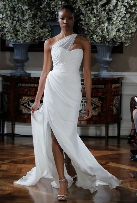 Romona Keveza 2013 one shoulder Bridal Dress