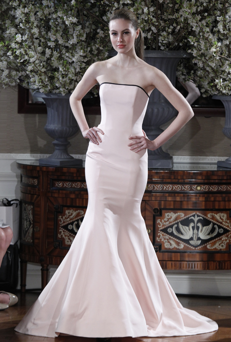 Romona Keveza Spring 2013 Pink Wedding Dress