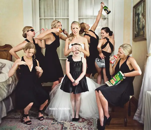 Silly bridesmaids Wedding photo