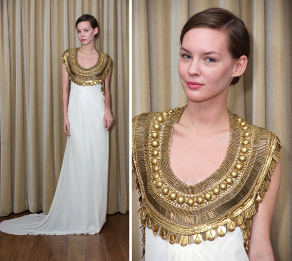 Temperley London 2013 Egyptian Neckline Bridal Dress