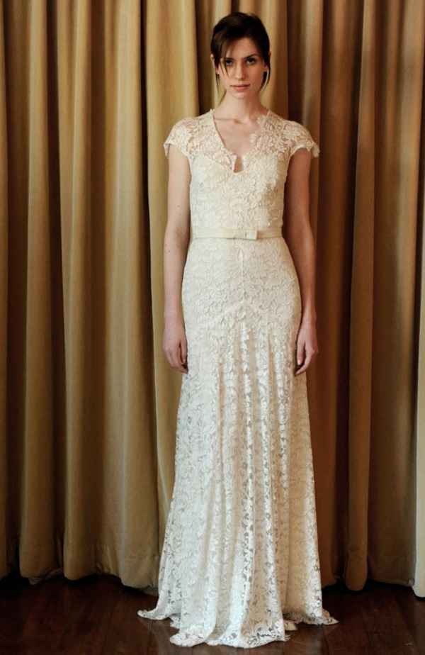 Temperley London 2013 Lace Sheath Bridal Gown