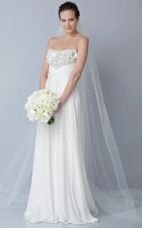 Theia Spring 2013 Chiffon Sheath Wedding Dress