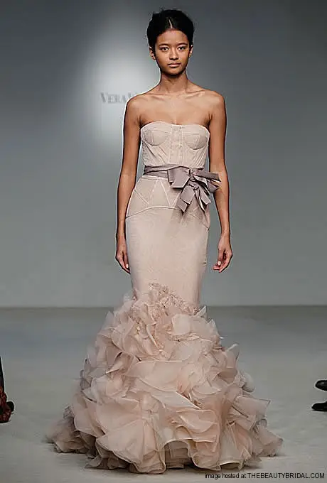 Vera Wang Blush Mermaid Wedding Gown