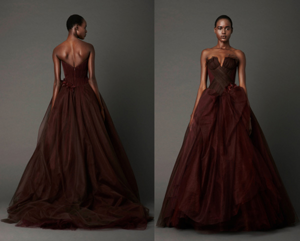 Vera Wang Spring 2013 Dahlia Strapless Ballgown