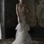 Vera Wang Spring 2016 trumpet bridal gown with lace illusion bodice