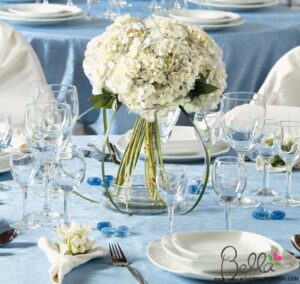 White Hydrangeas Wedding Centerpieces