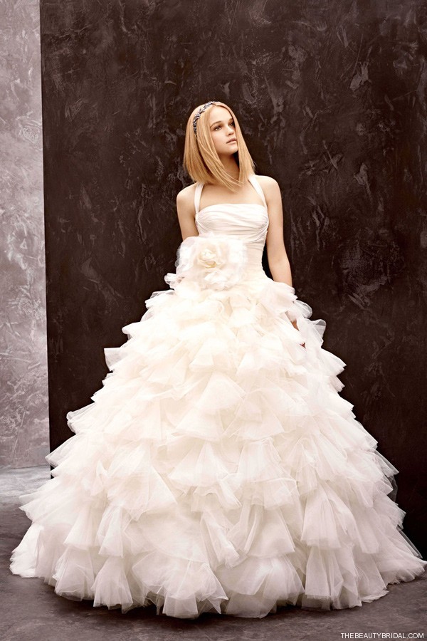 White by Vera Wang Fall 2012 Halter neck bridal ball gown