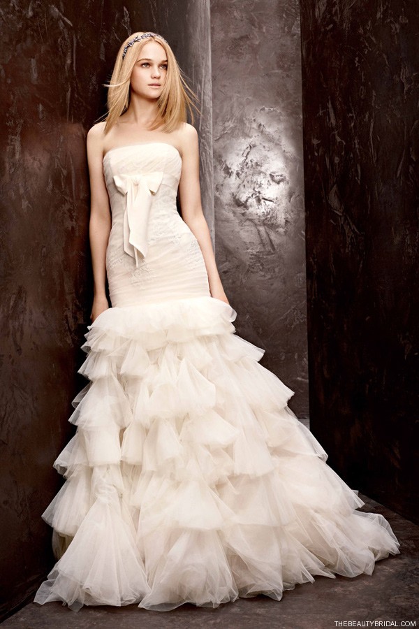 White by Vera Wang Fall 2012 Strapless fit and flare bridal gown