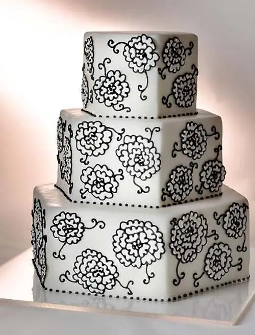 hexagon wedding cake 10