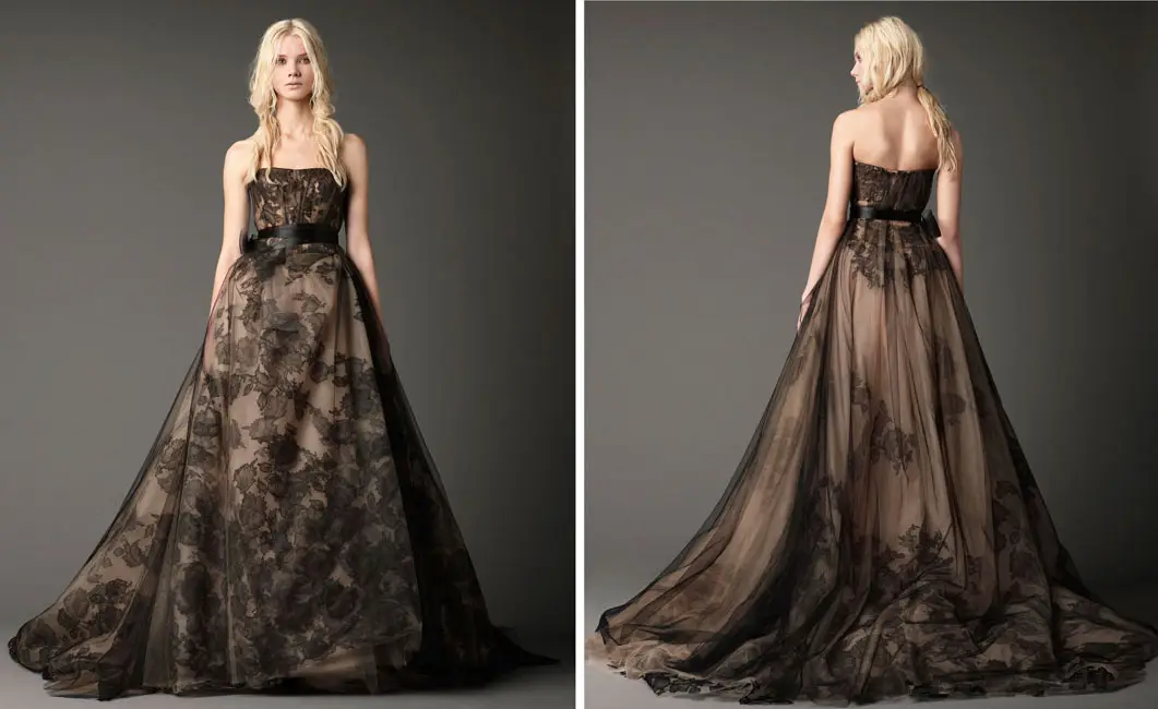 vera wang black wedding dresses 2012 8