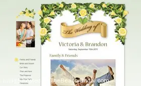 wedding website design themes templates gardenparty yellow